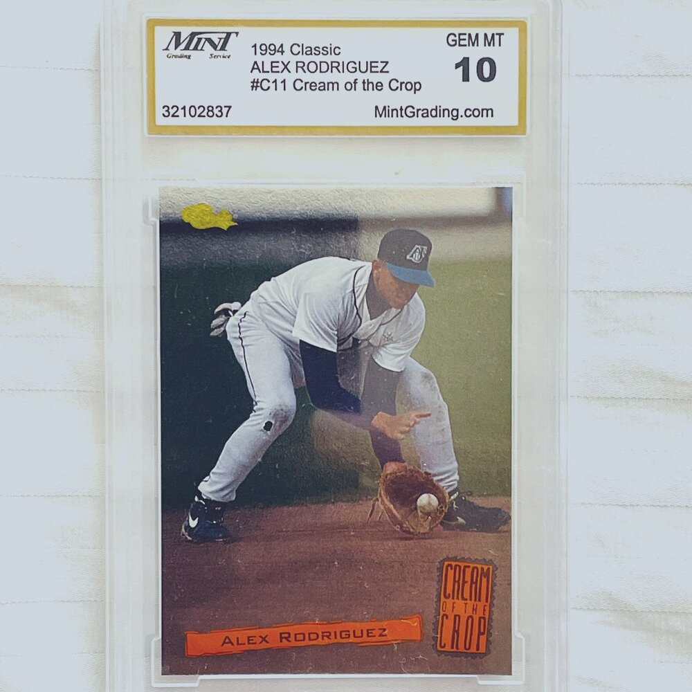 MINT 1994 CLASSIC ** ALEX RODRIGUEZ #C11 CREAM OF THE CROP. GEM MT 10.